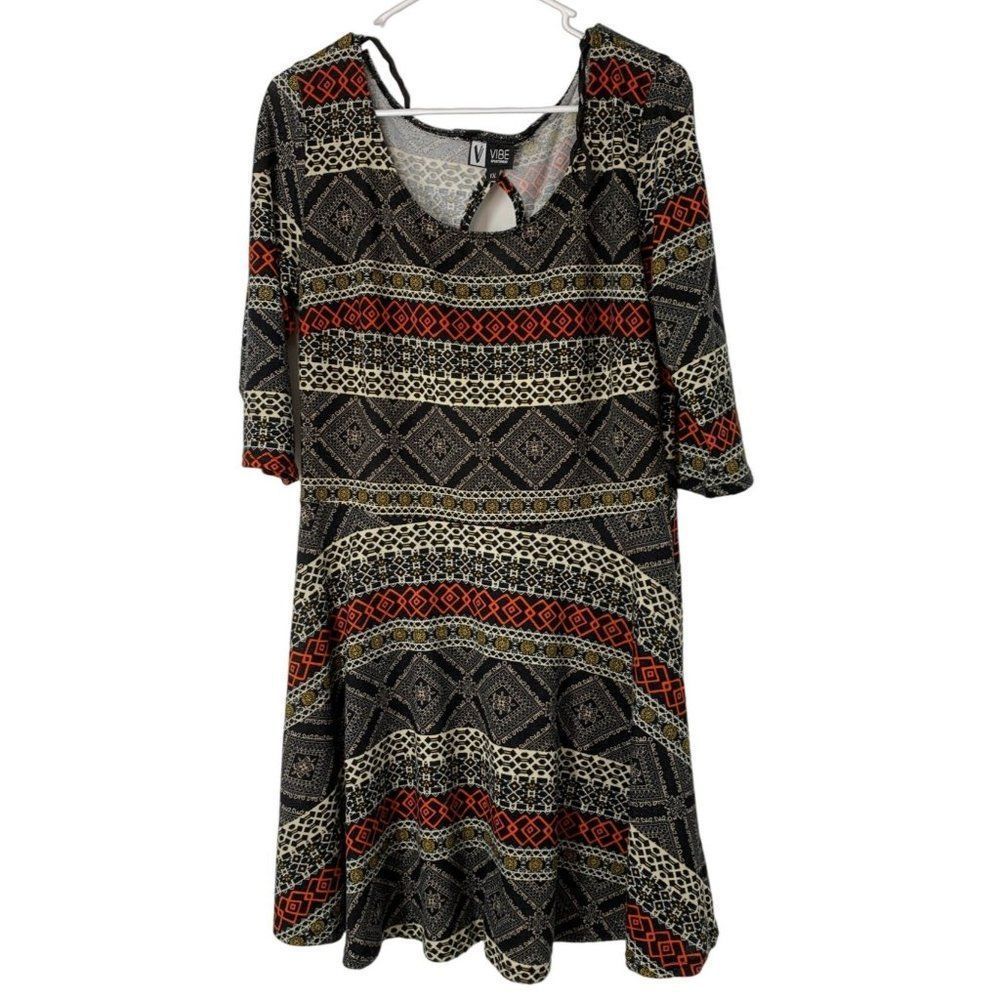 Women’s vibe sportswear skater fit and flare dress stretch size 1X 5737